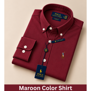 Maroon Color Oxford Cotton